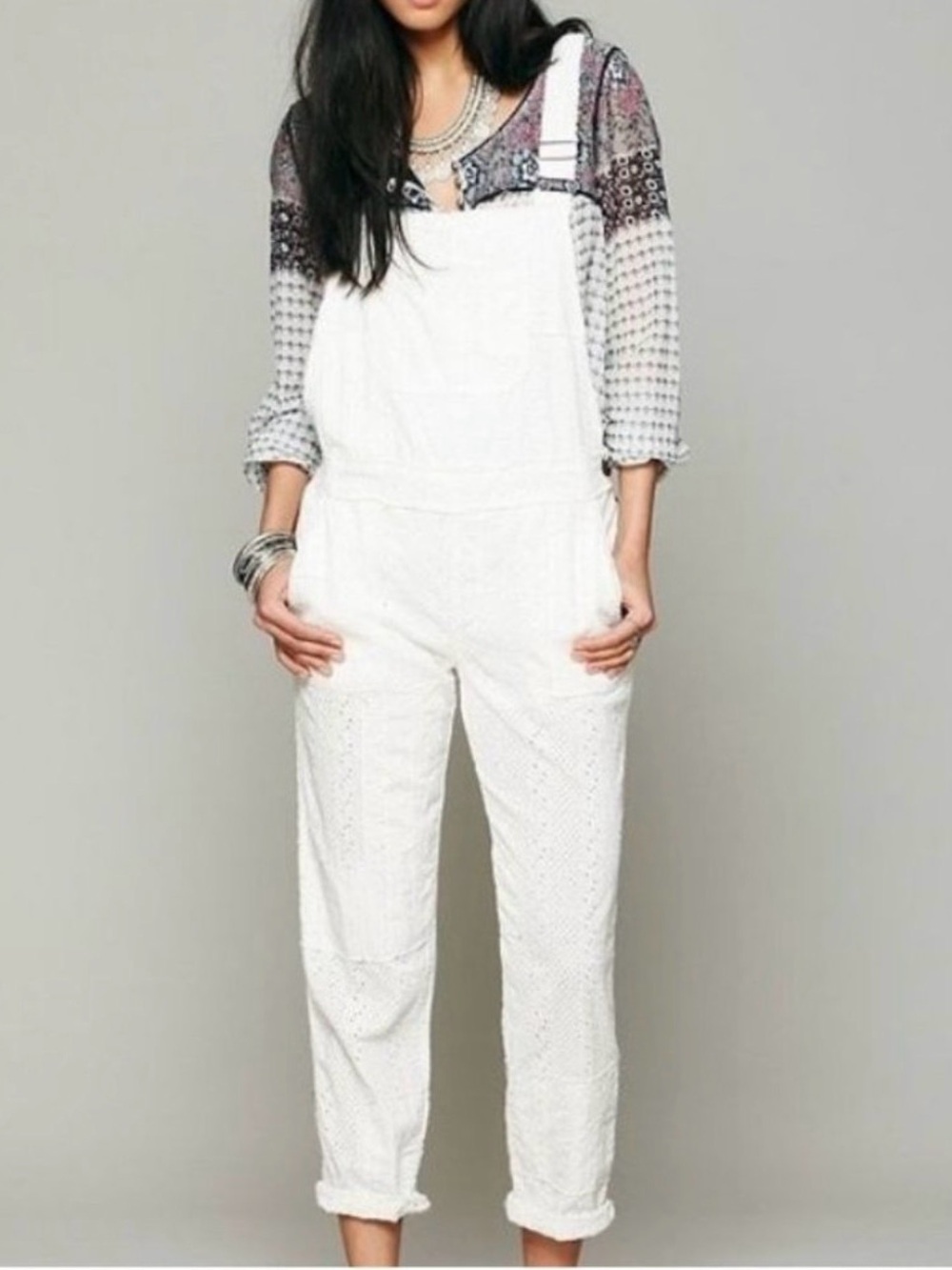 Free People eyelet jumpsuit/coveralls